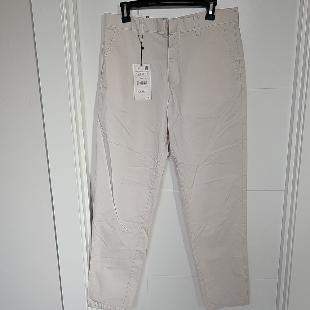 NWT Zara Men's Light Beige Chinos Slim FIT SZ 31 Waist